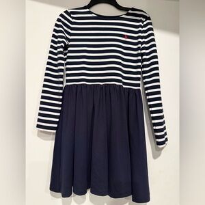 Polo Ralph Lauren Navy/Deckwash White Ponte Dress. Size 16 XL
